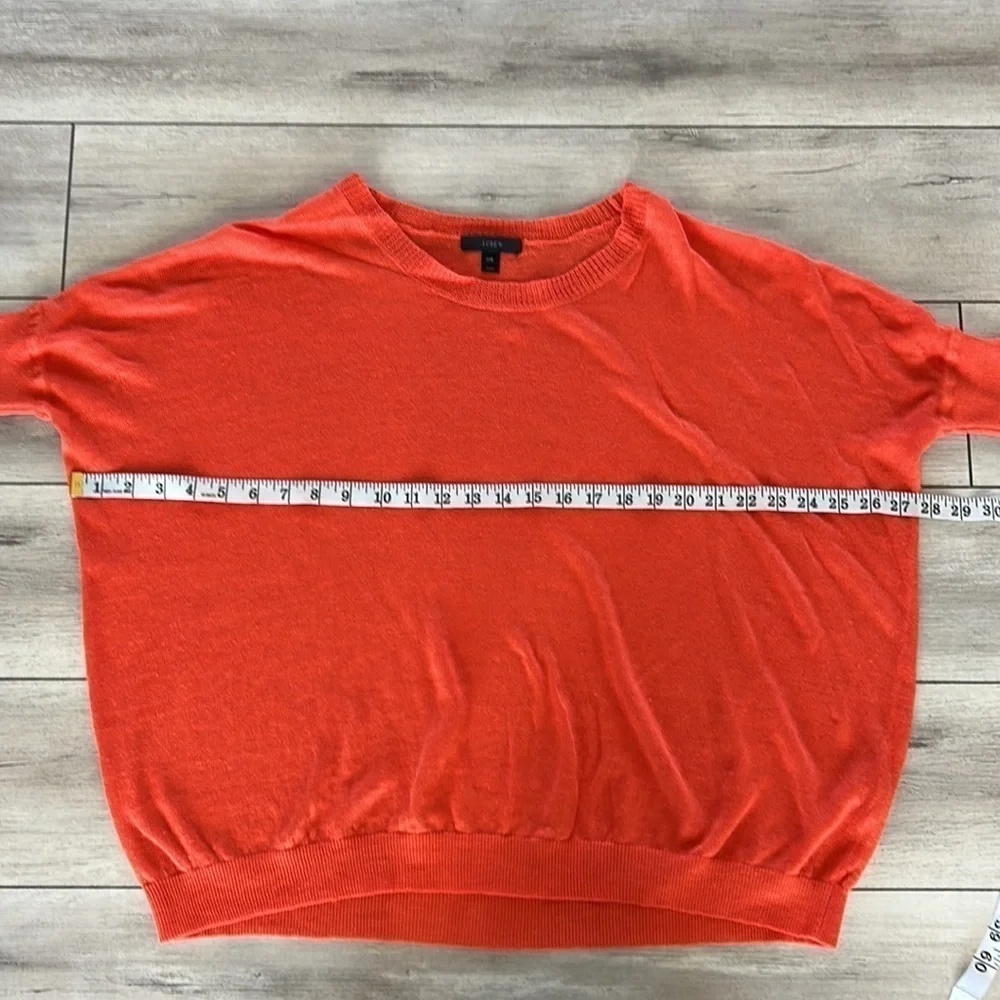 J. Crew 100% linen size XXS orange oversized top